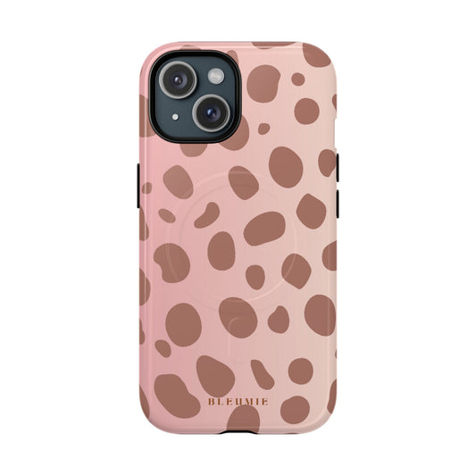 Rosé Spotted MagSafe iPhone Cases iPhone 15 Glossy BLEUMIE