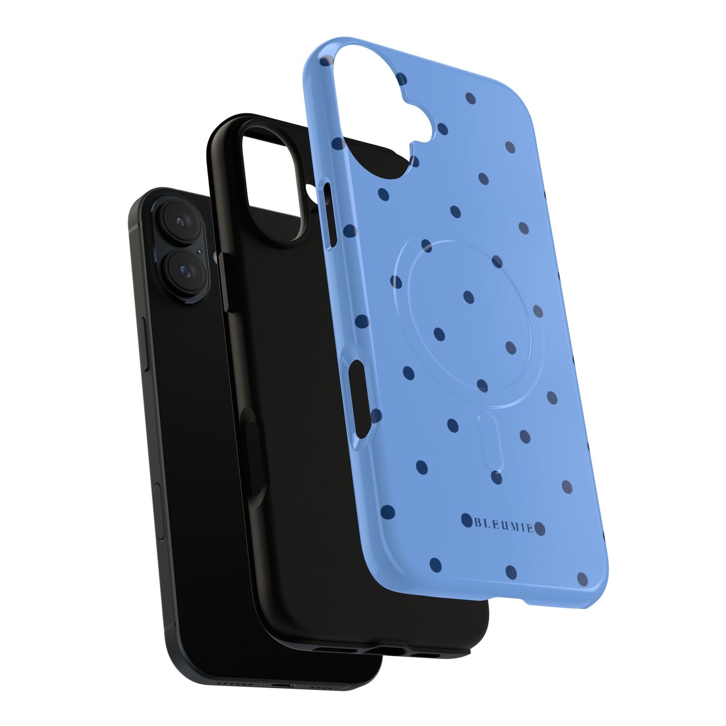Blue Polka Dot MagSafe iPhone Cases BLEUMIE