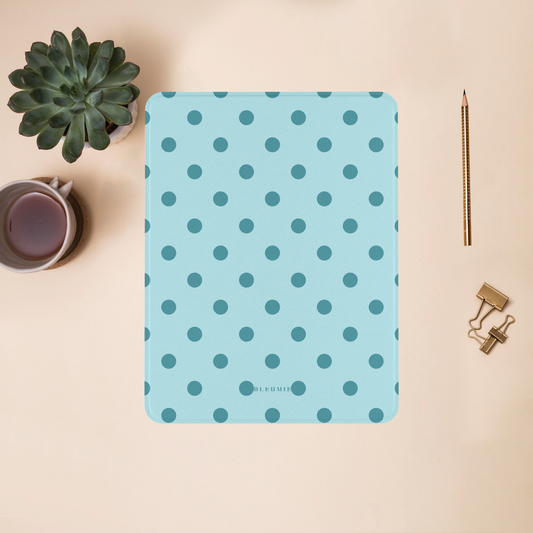 Mint Polka Dot Magnetic iPad Case BLEUMIE