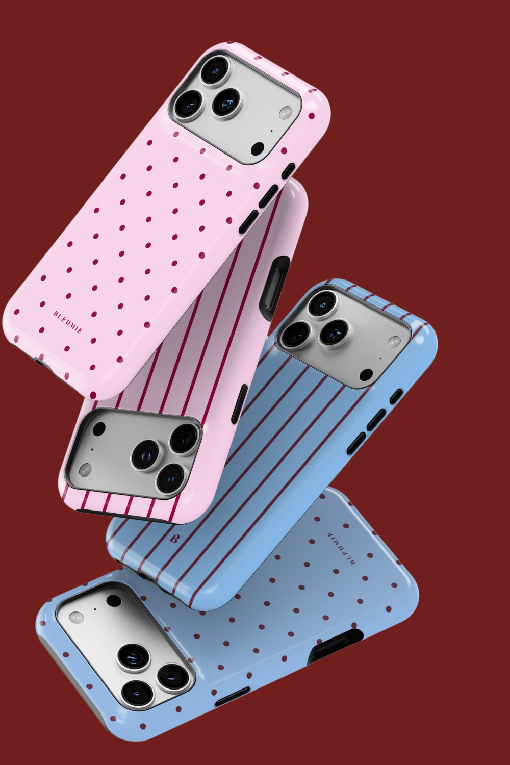 BLEUMIE MagSafe Polka Dot and Stripe Cases