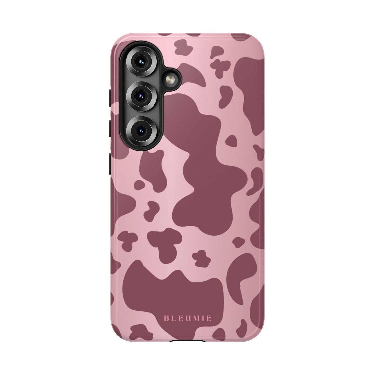Mauve Cow Print Tough Phone Case Samsung Galaxy S25 BLEUMIE