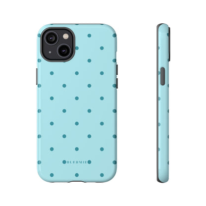 Mint Polka Dot Tough Phone Case iPhone 14 Plus BLEUMIE