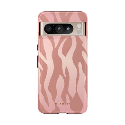 Rosé Zebra Print Tough Phone Case Google Pixel 8 Pro BLEUMIE