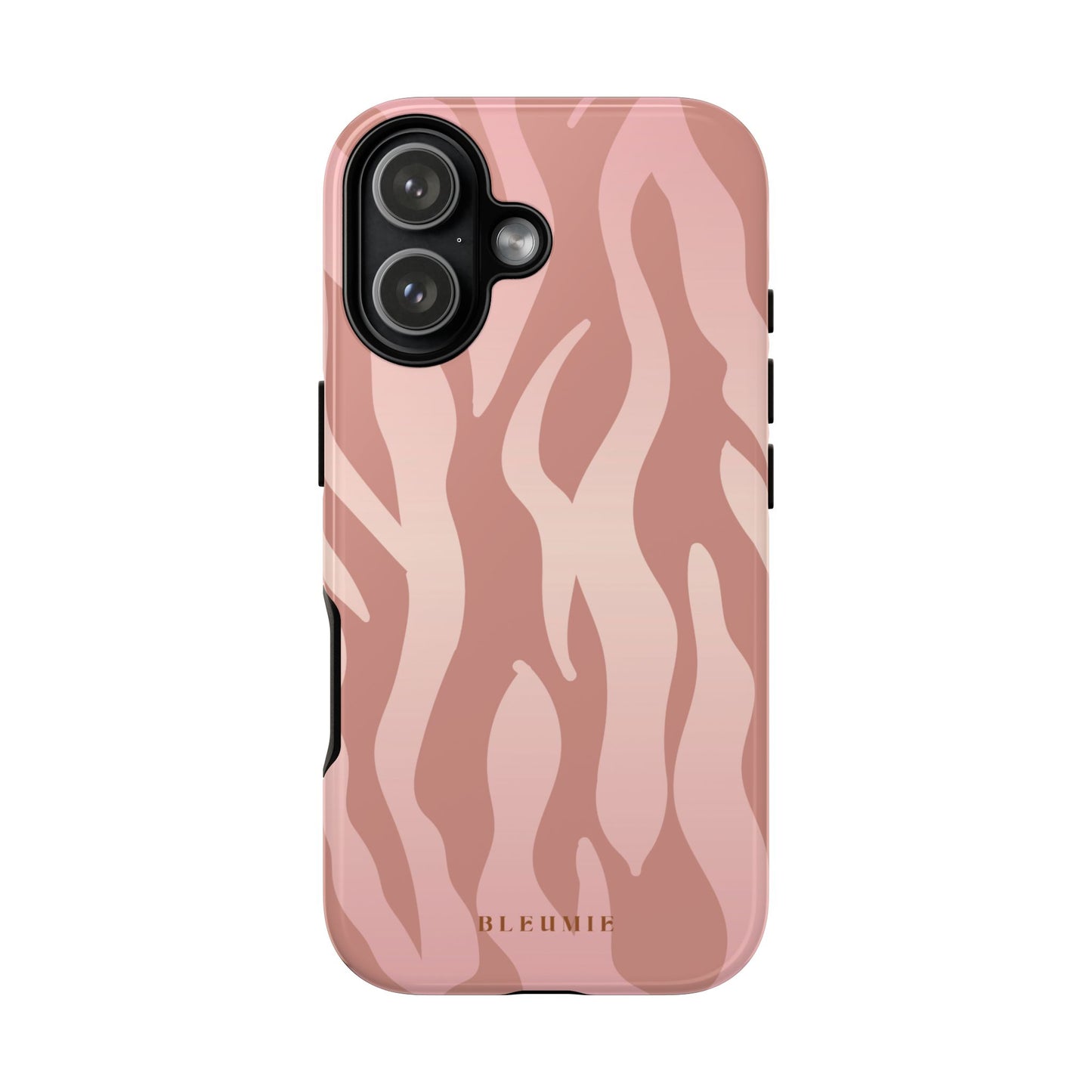 Rosé Zebra Print Tough Phone Case iPhone 17 BLEUMIE