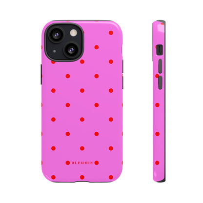 Pinka Polka Dot Tough Phone Case iPhone 13 Mini BLEUMIE