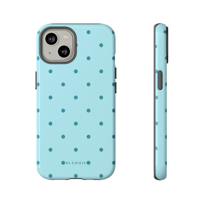 Mint Polka Dot Tough Phone Case iPhone 14 BLEUMIE