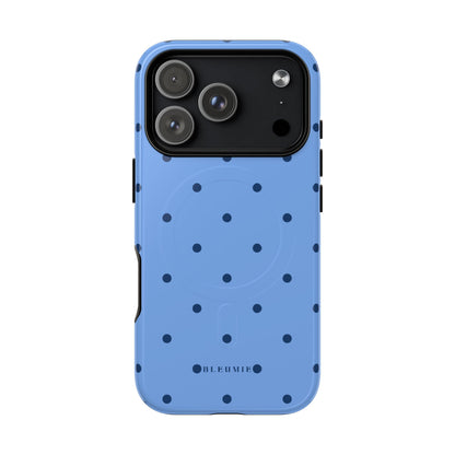 Blue Polka Dot MagSafe iPhone Cases iPhone 17 Pro Glossy BLEUMIE