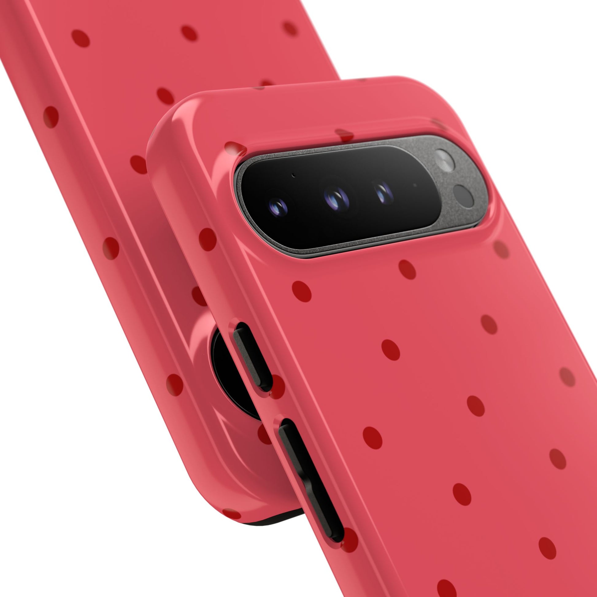 Crimson Polka Dot Tough Phone Case BLEUMIE