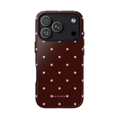 Berry Polka Dot Tough Phone Case iPhone 17 Pro BLEUMIE