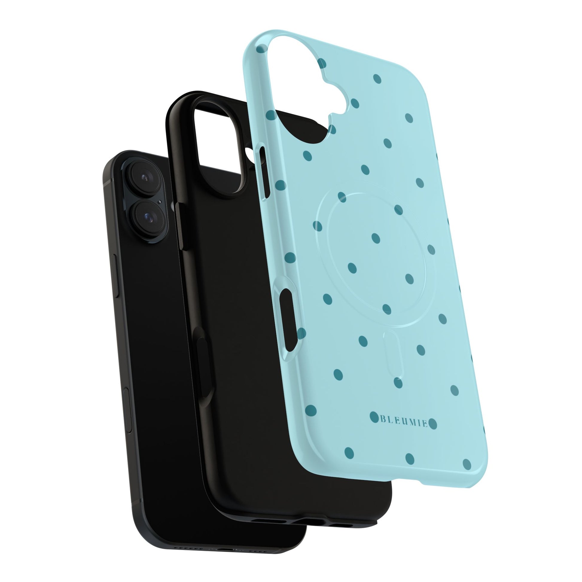 Mint Polka Dot MagSafe iPhone Cases BLEUMIE