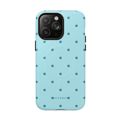 Mint Polka Dot MagSafe iPhone Cases iPhone 14 Pro Max Glossy BLEUMIE