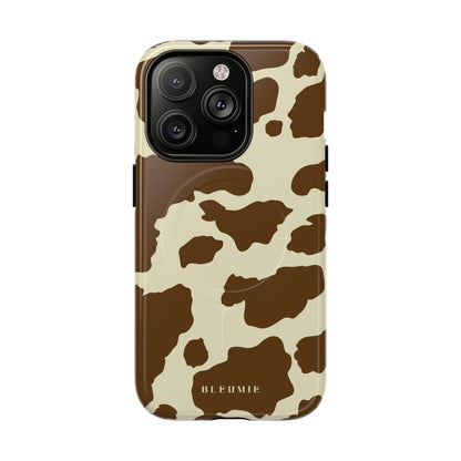 Camo Cow Print MagSafe iPhone Cases iPhone 14 Pro Glossy BLEUMIE