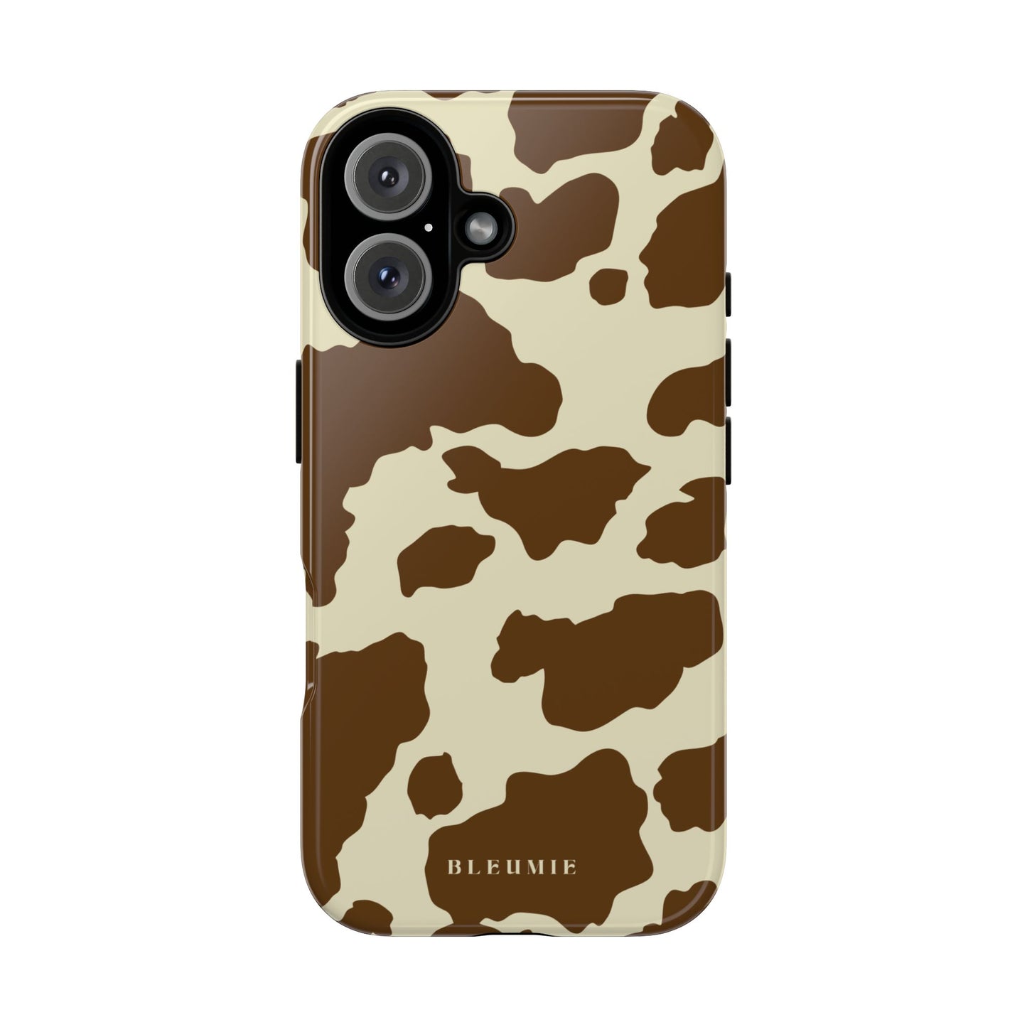 Camo Cow Print Tough Phone Case iPhone 16 BLEUMIE