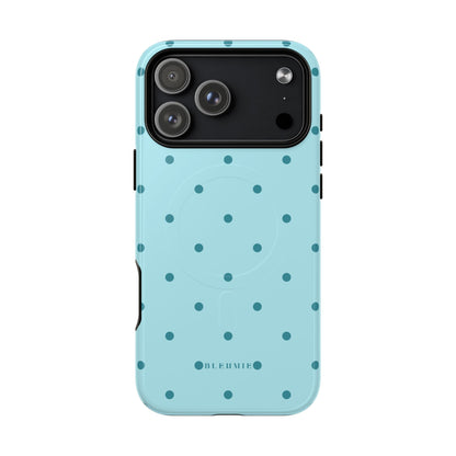 Mint Polka Dot MagSafe iPhone Cases iPhone 17 Pro Max Glossy BLEUMIE