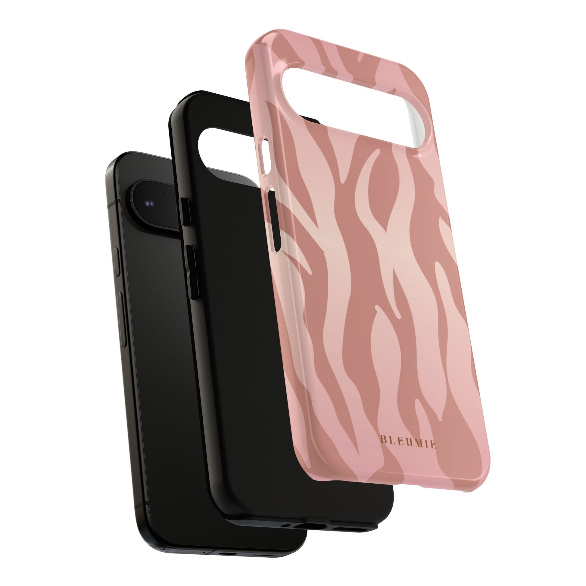 Rosé Zebra Print Tough Phone Case BLEUMIE