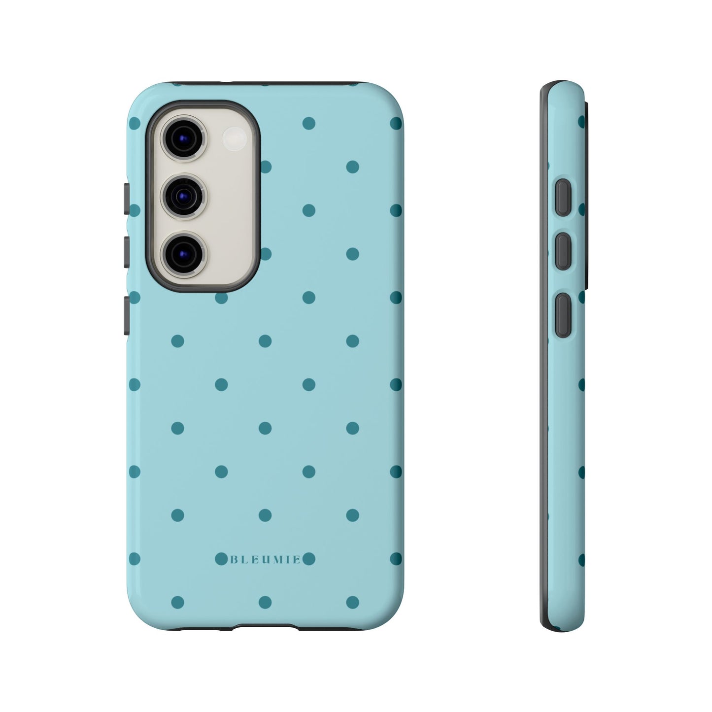 Mint Polka Dot Tough Phone Case Samsung Galaxy S23 BLEUMIE