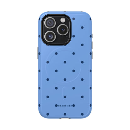 Blue Polka Dot MagSafe iPhone Cases iPhone 15 Pro Glossy BLEUMIE