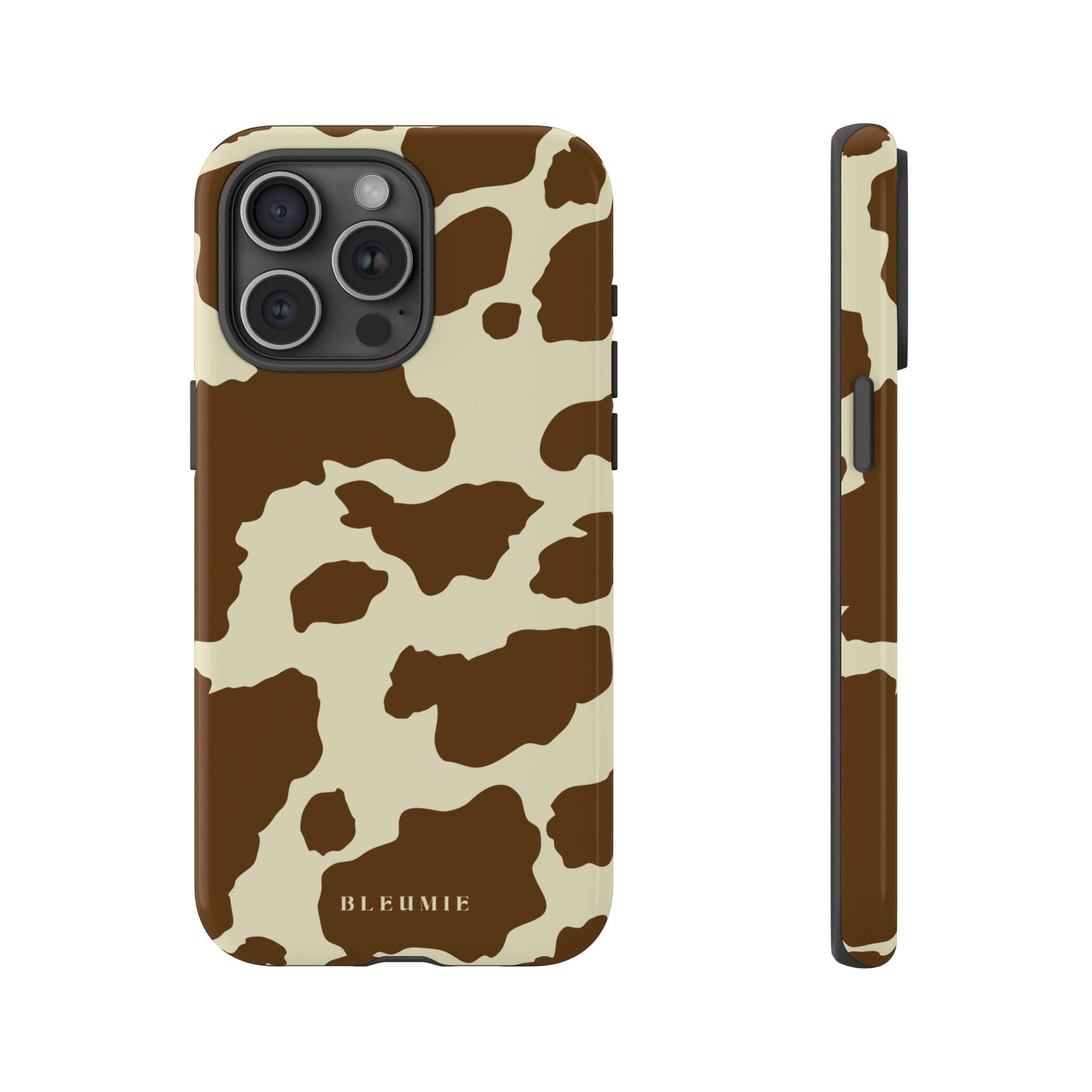 Camo Cow Print Tough Phone Case iPhone 15 Pro Max BLEUMIE