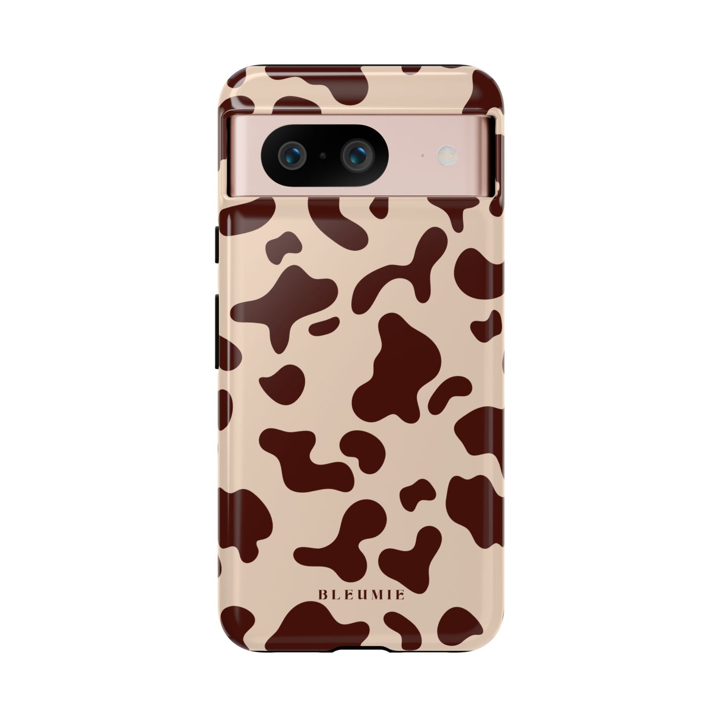 Mocha Cow Print Tough Phone Case Google Pixel 8 BLEUMIE
