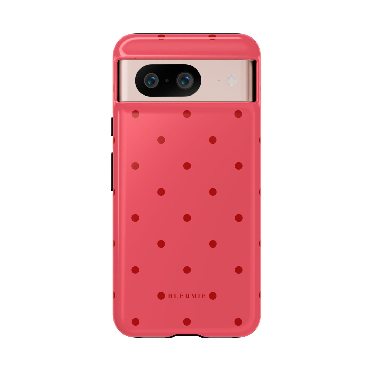 Crimson Polka Dot Tough Phone Case Google Pixel 8 BLEUMIE