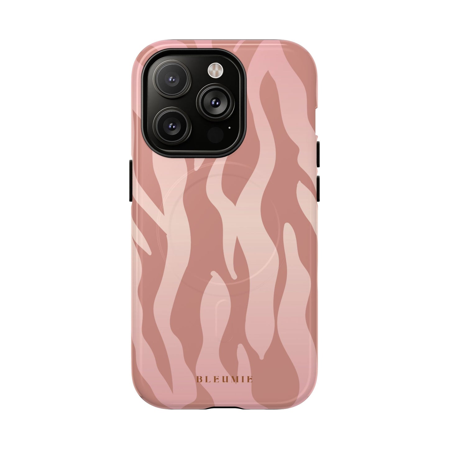 Rosé Zebra Print MagSafe iPhone Cases iPhone 14 Pro Glossy BLEUMIE