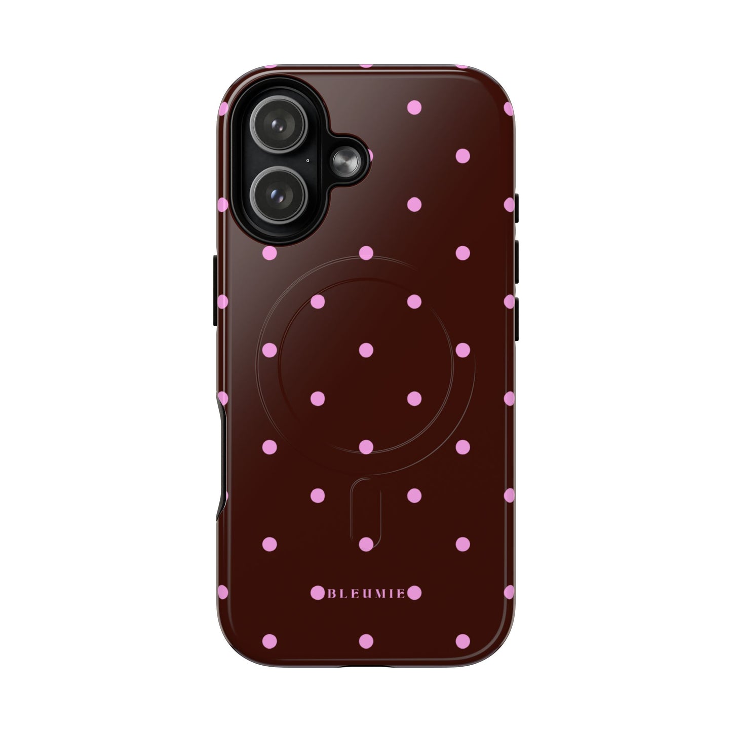 Berry Polka Dot MagSafe iPhone Cases iPhone 17 Glossy BLEUMIE