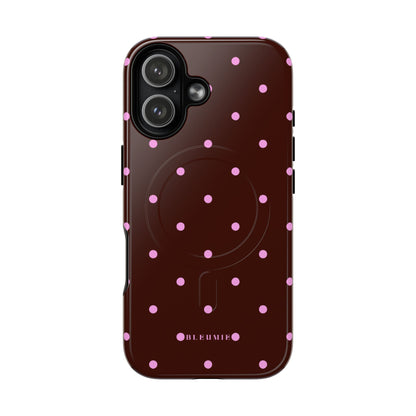 Berry Polka Dot MagSafe iPhone Cases iPhone 17 Glossy BLEUMIE