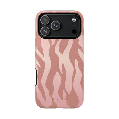 Rosé Zebra Print MagSafe iPhone Cases iPhone 17 Pro Max Glossy BLEUMIE