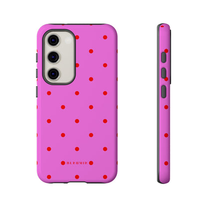 Pinka Polka Dot Tough Phone Case Samsung Galaxy S23 BLEUMIE