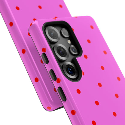 Pinka Polka Dot Tough Phone Case BLEUMIE