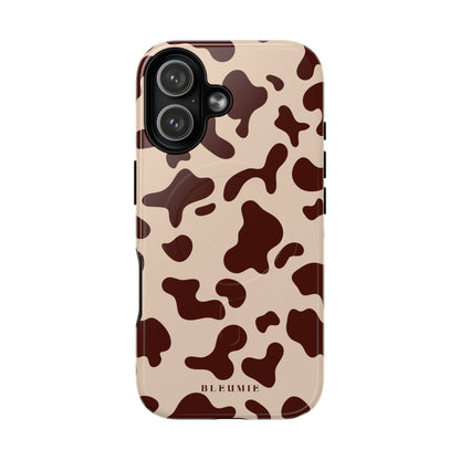 Mocha Cow Print MagSafe iPhone Cases iPhone 17 Glossy BLEUMIE