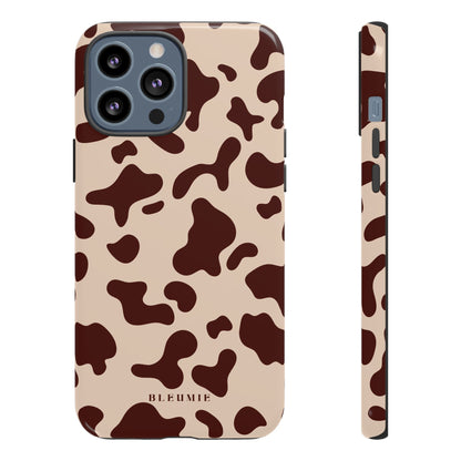 Mocha Cow Print Tough Phone Case iPhone 13 Pro Max BLEUMIE
