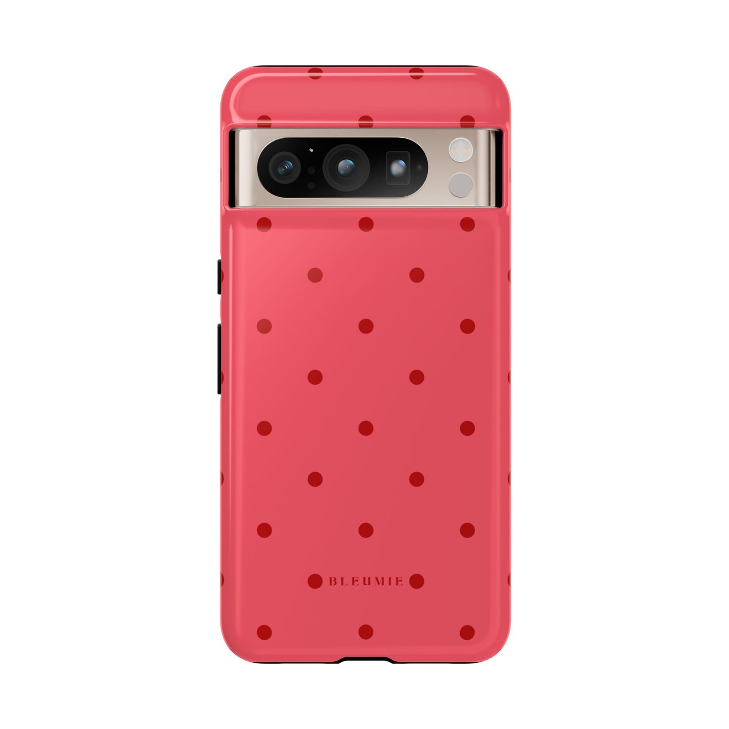 Crimson Polka Dot Tough Phone Case Google Pixel 8 Pro BLEUMIE