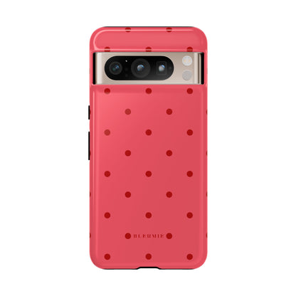 Crimson Polka Dot Tough Phone Case Google Pixel 8 Pro BLEUMIE