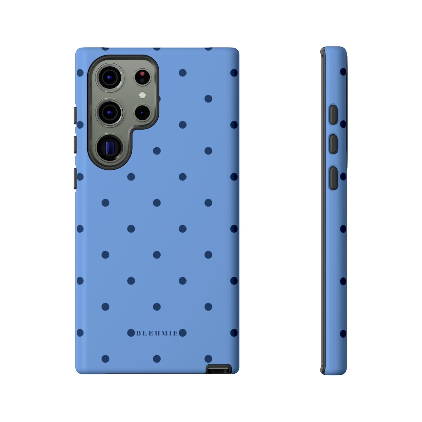 Blue Polka Dot Tough Phone Case Samsung Galaxy S23 Ultra BLEUMIE