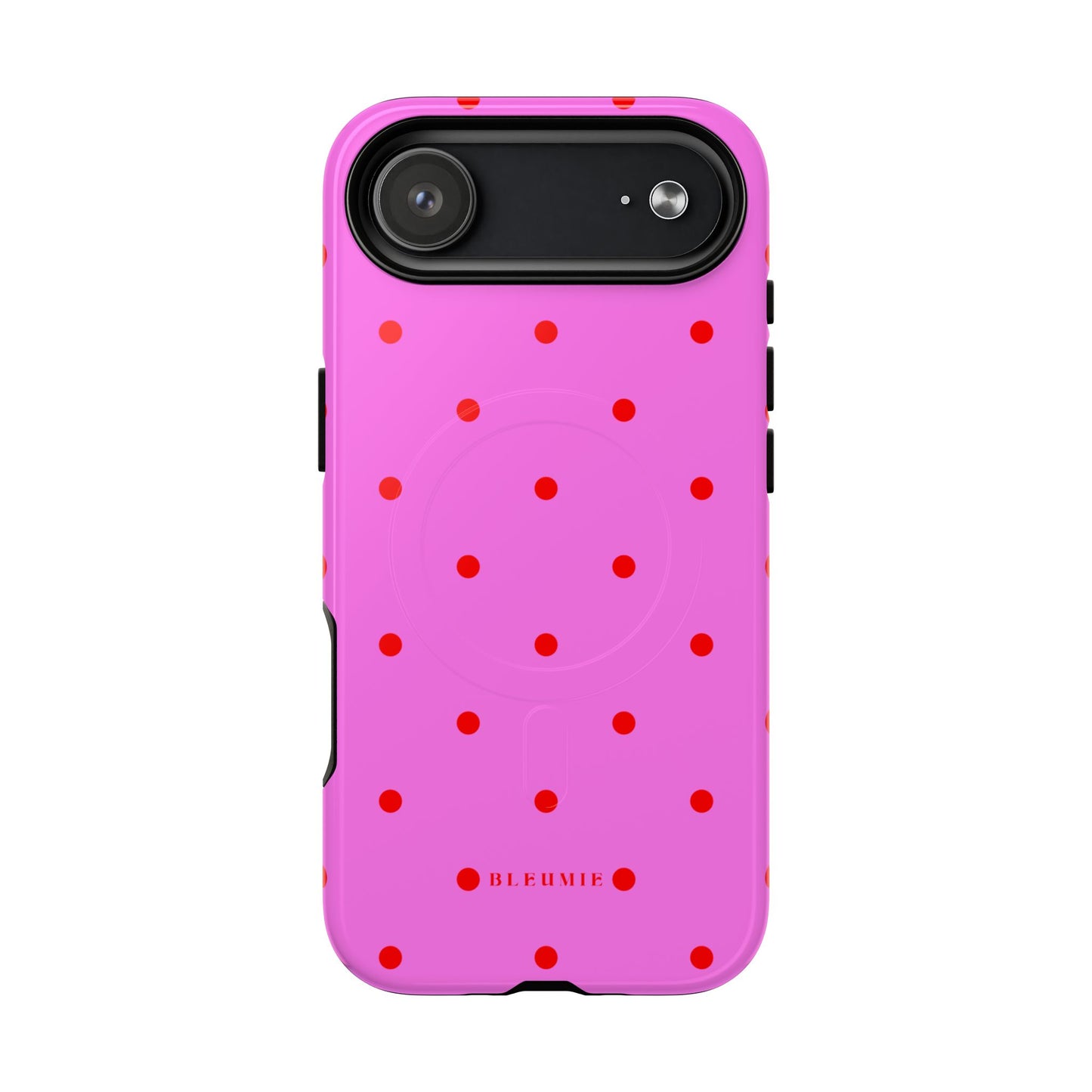 Pinka Polka Dot MagSafe iPhone Cases iPhone 17 Air Glossy BLEUMIE