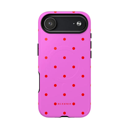 Pinka Polka Dot MagSafe iPhone Cases iPhone 17 Air Glossy BLEUMIE