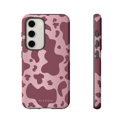 Mauve Cow Print Tough Phone Case Samsung Galaxy S23 BLEUMIE