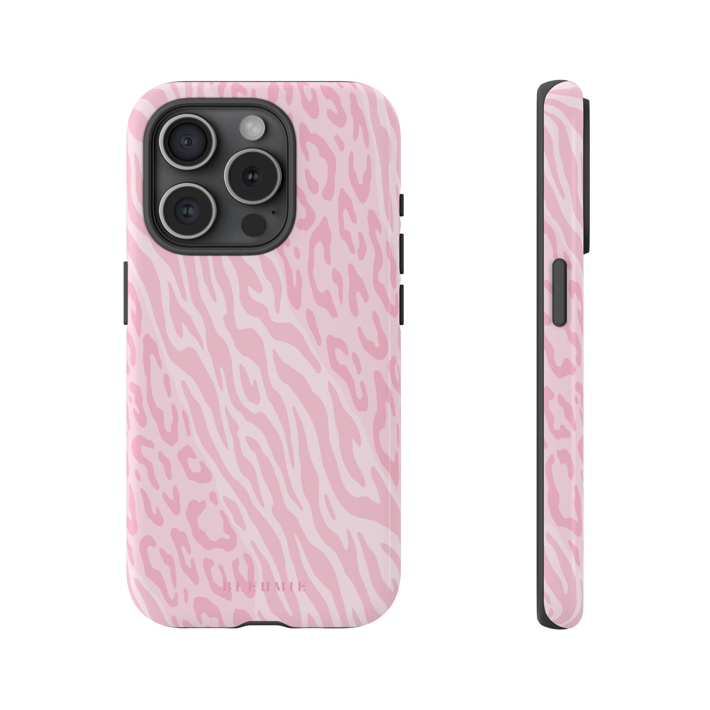 Zebra Cheetah Tough Phone Case iPhone 15 Pro BLEUMIE