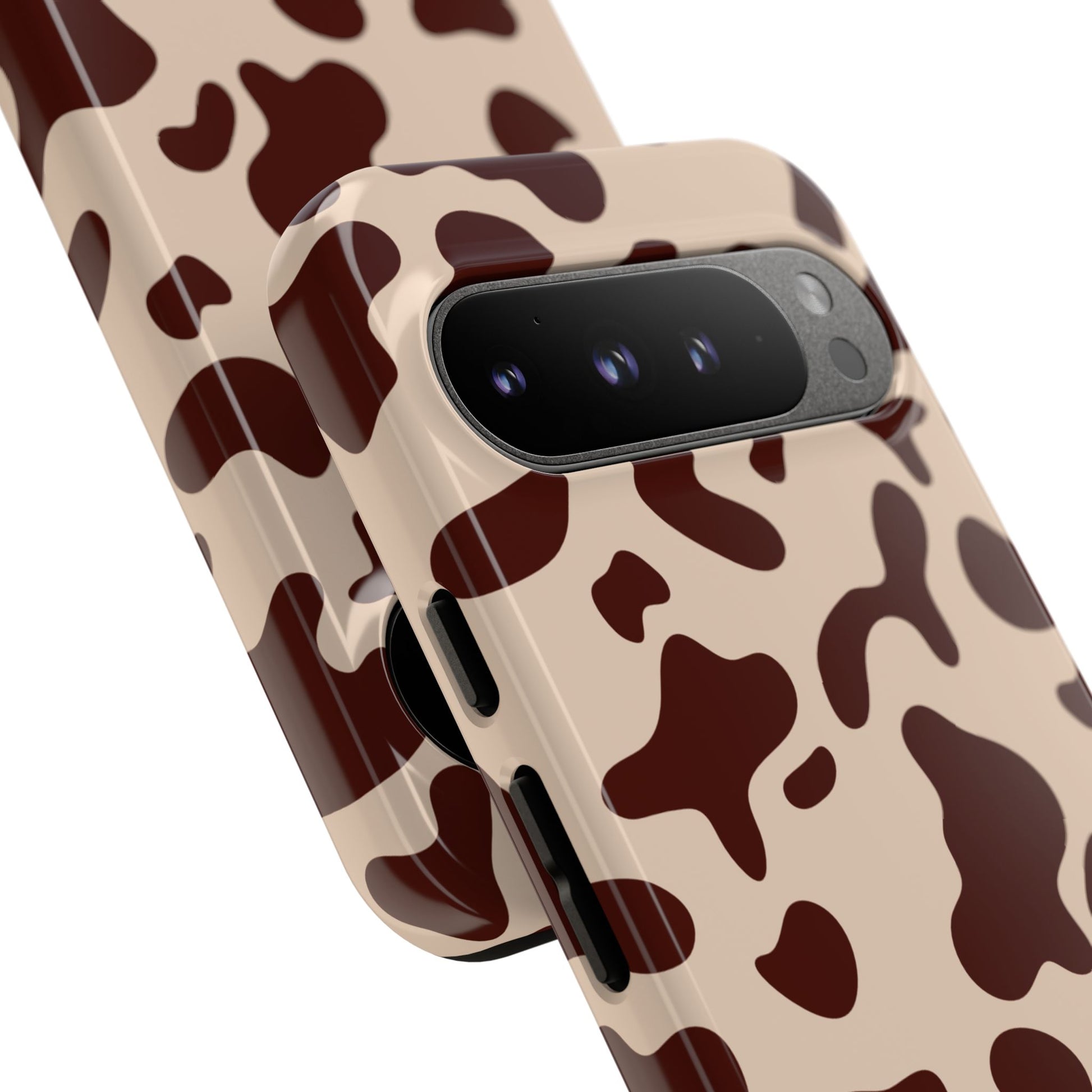 Mocha Cow Print Tough Phone Case BLEUMIE