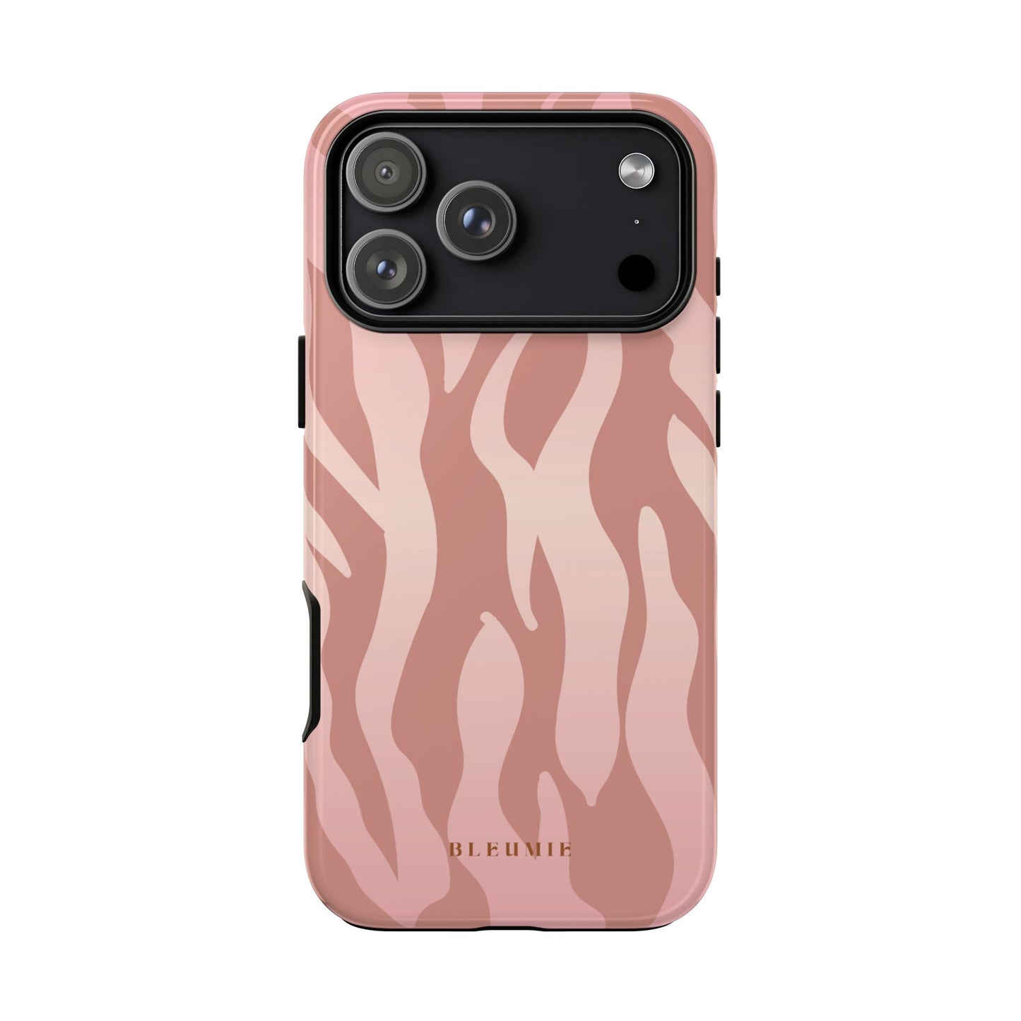 Rosé Zebra Print Tough Phone Case iPhone 17 Pro Max BLEUMIE