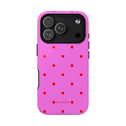 Pinka Polka Dot MagSafe iPhone Cases iPhone 17 Pro Glossy BLEUMIE