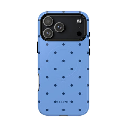 Blue Polka Dot MagSafe iPhone Cases iPhone 17 Pro Max Glossy BLEUMIE
