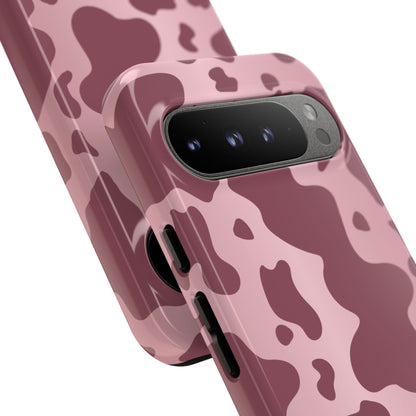 Mauve Cow Print Tough Phone Case BLEUMIE