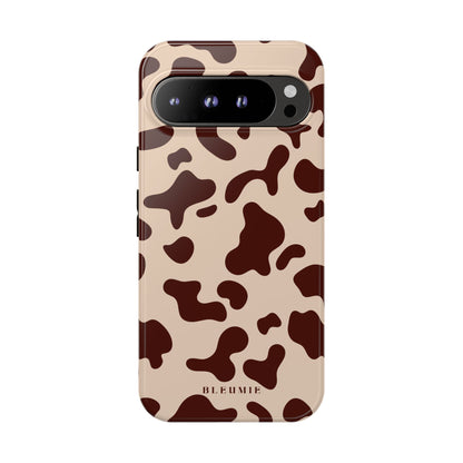 Mocha Cow Print Tough Phone Case Google Pixel 9 Pro XL BLEUMIE