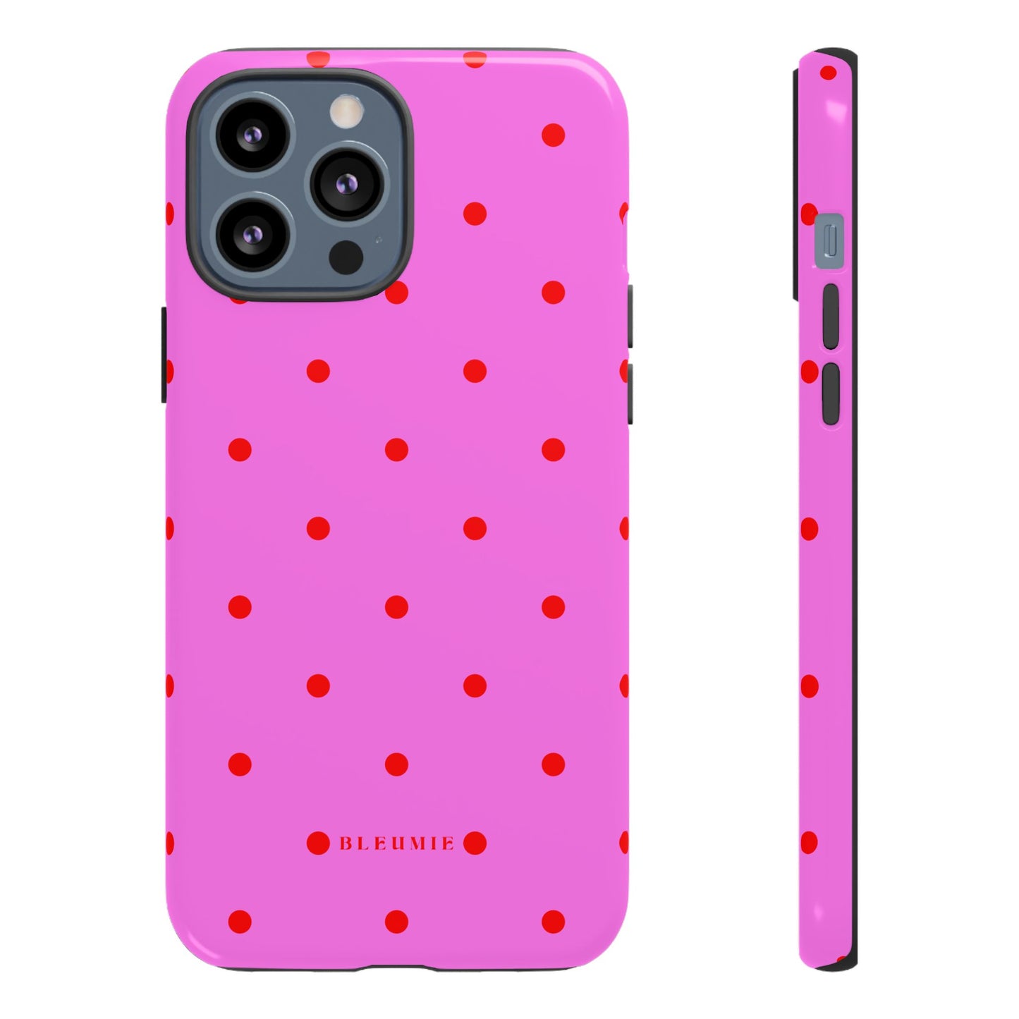 Pinka Polka Dot Tough Phone Case iPhone 13 Pro Max BLEUMIE