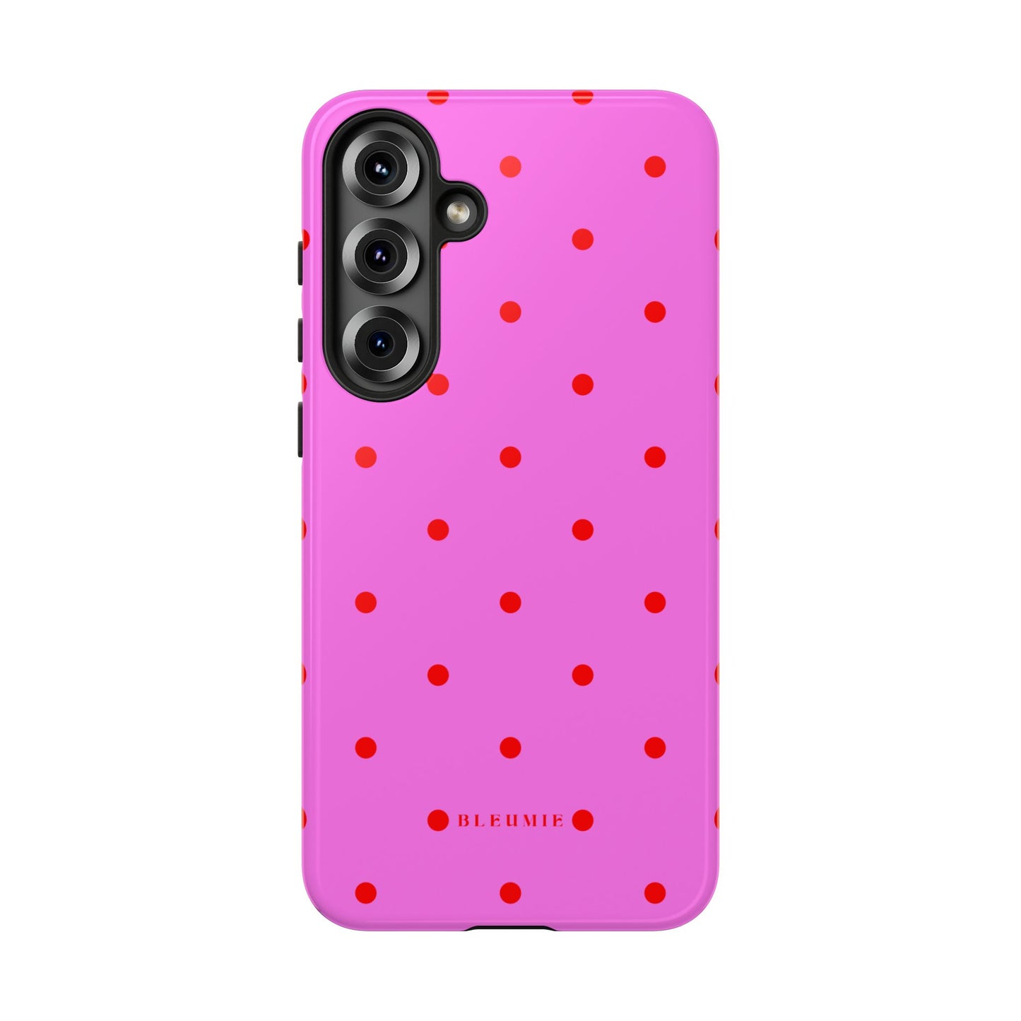 Pinka Polka Dot Tough Phone Case Samsung Galaxy S25 Plus BLEUMIE