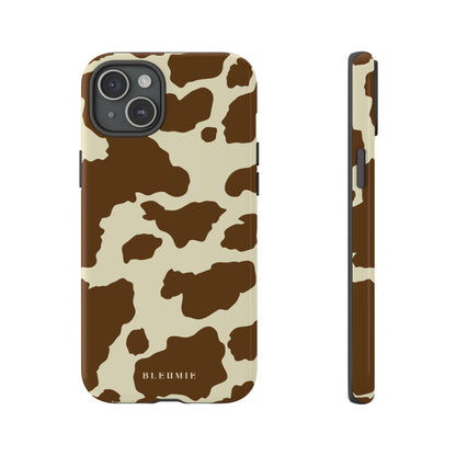 Camo Cow Print Tough Phone Case iPhone 15 Plus BLEUMIE