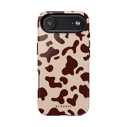 Mocha Cow Print MagSafe iPhone Cases iPhone 17 Air Glossy BLEUMIE