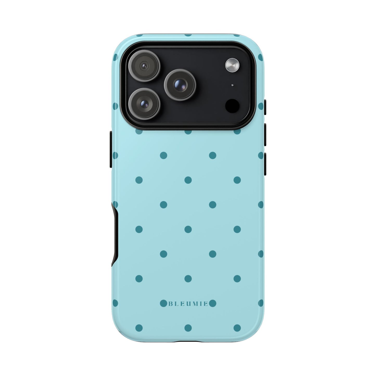 Mint Polka Dot Tough Phone Case iPhone 17 Pro BLEUMIE